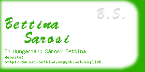 bettina sarosi business card
